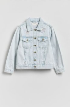 Reserved - Джинсова куртка з ефектом виварювання - синій - 344HN-05J