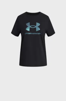 Детская черная футболка UA G Rival Shimmer SS Черный 10 Under Armour 6004129-001