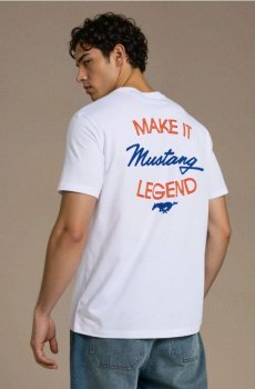 Бавовняна футболка з принтом на спині Ford - білий