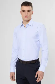 Мужская голубая рубашка с узором Голубой 38 BOSS 50561106;450