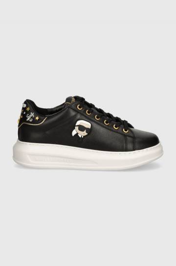 Кожаные кроссовки Karl Lagerfeld KAPRI цвет чёрный KL62528M Кожаные кроссовки Karl Lagerfeld KAPRI цвет чёрный KL62528M