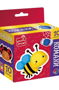 Магнитная игра Vladi Toys Комахи, 10 магнитов, от 3 лет (VT3106-32)