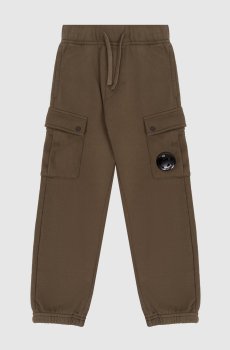 Детские джоггеры-карго цвета хаки с патчем логотипа