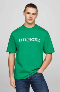 Мужская зеленая футболка MONOTYPE EMBRO ARCHIVE TEE Зеленый L Tommy Hilfiger MW0MW32619