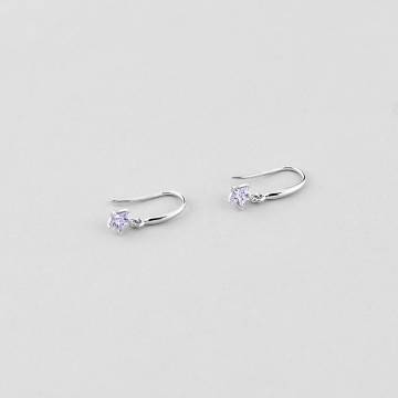 Серебряные серьги Minimal 21128p-purple Серебряные серьги Minimal 21128p-purple