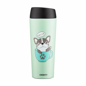 Термокружка Ardesto Coffee Time Frenchie нержавеющая сталь, зеленая, 450 мл (AR2645DG) Термокружка Ardesto Coffee Time Frenchie нержавеющая сталь, зеленая, 450 мл (AR2645DG)