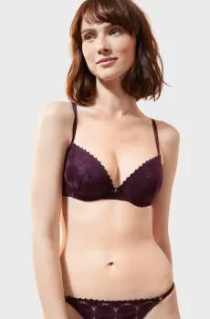 Женский фиолетовый бюстгальтер с тонкой чашкой MYRTILLE Фиолетовый 75B Etam 6520736