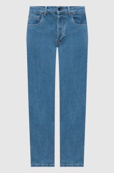 Голубые джинсы с патчем логотипа