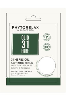 Уценка! Расслабляющий солевой скраб для тела Phytorelax Laboratories 31 Herbs Oil Salt Body Scrub, 85 г (саше)