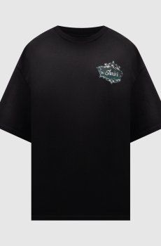 Черная футболка с винтажным эффектом