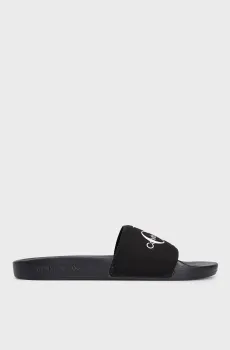 Мужские черные слайдеры SLIDE MONOGRAM Черный 45 Calvin Klein YM0YM00061