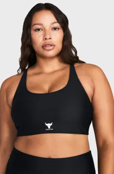 Женский черный топ Pjt Rck All Train Crsbck Bra Черный L Under Armour 1380181-002
