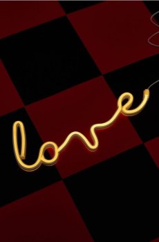 Лампа LED у формі напису «Love» - білий