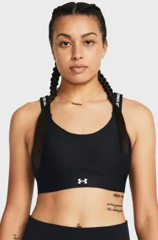 Женский черный топ UA Infinity High 2.0 Bra Черный XL (A-C) Under Armour 1384112-001