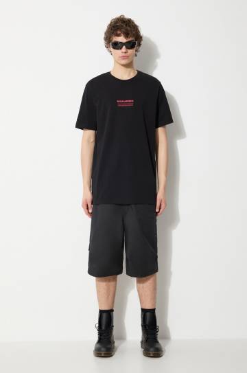 Хлопковая футболка Maharishi Th Anniversary Aum мужская цвет чёрный с принтом 1306.BLACK Хлопковая футболка Maharishi Th Anniversary Aum мужская цвет чёрный с принтом 1306.BLACK