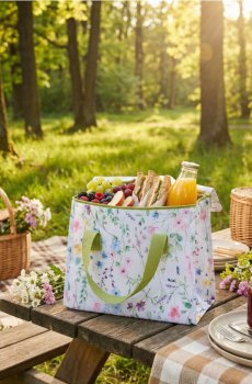 Термосумка з квітковим мотивом - різнобарвний