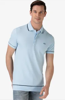 Мужское голубое поло Голубой S Lacoste PH4275T01