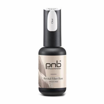 Файбер база для гель-лака PNB Revital Fiber Base Hema Free Fiber Clear, 8 мл Файбер база для гель-лака PNB Revital Fiber Base Hema Free Fiber Clear, 8 мл