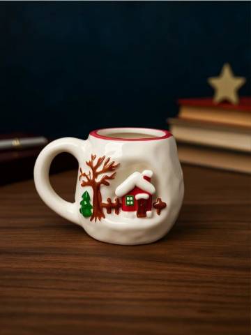 Чашка з принтом - червоний