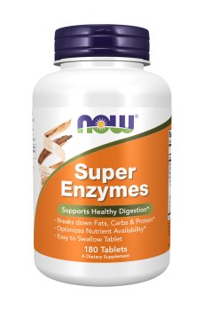 Супер энзимы NOW foods Super Enzymes, 180 таблеток