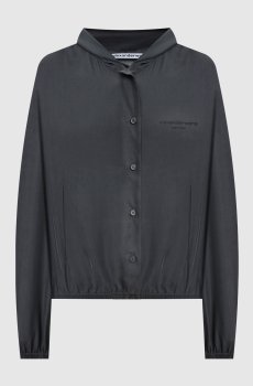 Серая спортивная куртка из шелка