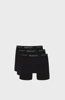 Мужские черные боксеры (3 шт) BOXER BRIEF Черный M Gant 900023004