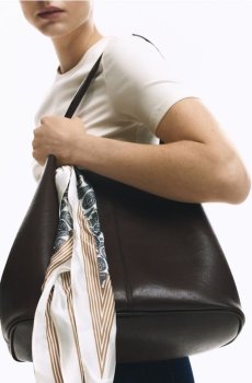 Reserved - Сумка для шопінгу - темно коричневий - 791FC-89X