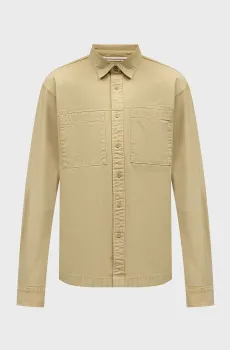 Мужская бежевая джинсовая рубашка WASHED UTILITY SHIRT Бежевый L Calvin Klein Jeans J30J325607
