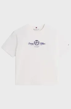 Женская белая футболка VARSITY Белый L Tommy Hilfiger WW0WW48713