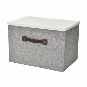 Короб складной с пластиковой крышкой Handy-Home серый, 33*23*22 см (EH-02L) Короб складной с пластиковой крышкой Handy-Home серый, 33*23*22 см (EH-02L)