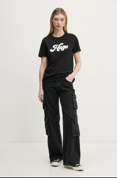 Хлопковая футболка HUGO