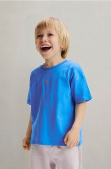 Reserved - Бавовняна футболка - синій - 918IX-55X