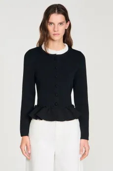 Женский черный кардиган Черный S Sandro SFPCA01360_Black