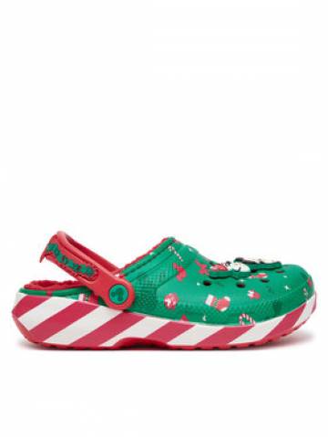 Crocs Шльопанці Classic Mickey Xmas Lined Clog 210813 Зелений Crocs Шльопанці Classic Mickey Xmas Lined Clog 210813 Зелений