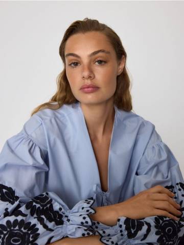 Reserved - Рубашка с декоративной вышивкой - різнобарвний - 533GH-MLC Reserved - Рубашка с декоративной вышивкой - різнобарвний - 533GH-MLC
