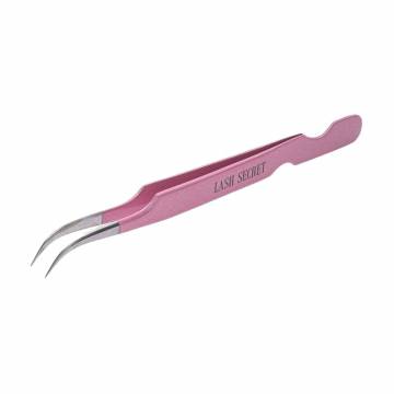 Пинцет Lash Secret изогнутый, розовый блеск, 1 шт (pl011016) Пинцет Lash Secret изогнутый, розовый блеск, 1 шт (pl011016)