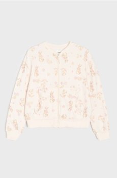 Бомбер з мотивом кроликів - пастельний рожевий