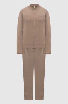 Коричневый спортивный костюм из хлопка