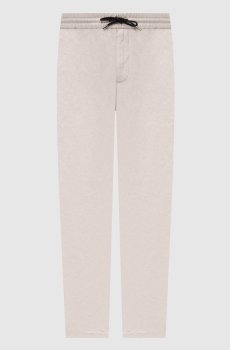 Белые брюки с льном