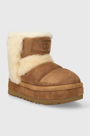 Замшевые сапоги UGG Classic Chillapeak цвет коричневый 1144046 Замшевые сапоги UGG Classic Chillapeak цвет коричневый 1144046