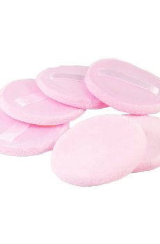 Спонж-пуховка для пудры Cosmo Shop розовый, 55 мм, 6 шт (CS054R)