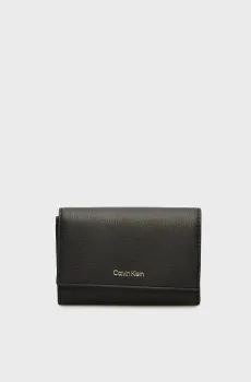 Женский черный кошелек TRIFOLD Черный ONESIZE Calvin Klein LV04F1117G