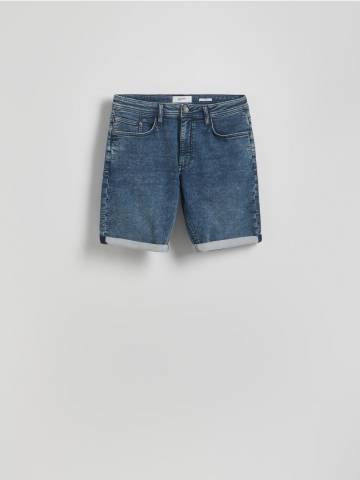 Reserved - Шорти slim fit зі складками - темно-синій - 8572H-95J Reserved - Шорти slim fit зі складками - темно-синій - 8572H-95J