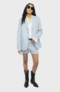 Женские голубые шорты Sidou Голубой 36 ZADIG&VOLTAIRE WWBS01172_SKY