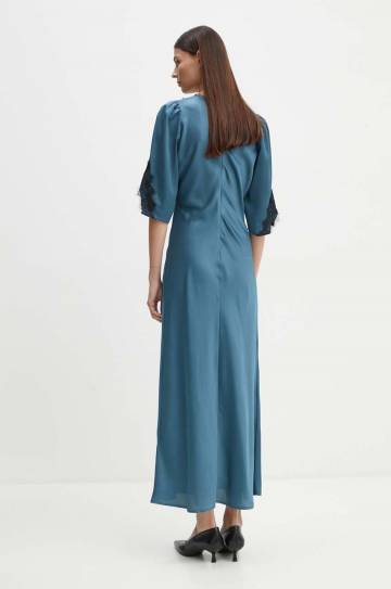 Платье Bruuns Bazaar AcaciaBBDia dress цвет синий maxi прямое BBW4036 Платье Bruuns Bazaar AcaciaBBDia dress цвет синий maxi прямое BBW4036