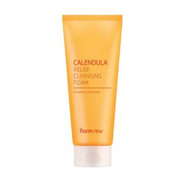 Пенка для умывания FarmStay Calendula Relief Cleansing Foam с экстрактом календулы, 180 мл Пенка для умывания FarmStay Calendula Relief Cleansing Foam с экстрактом календулы, 180 мл