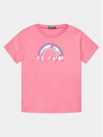 United Colors Of Benetton Футболка 3096G10E5 Рожевий Boxy Fit United Colors Of Benetton Футболка 3096G10E5 Рожевий Boxy Fit