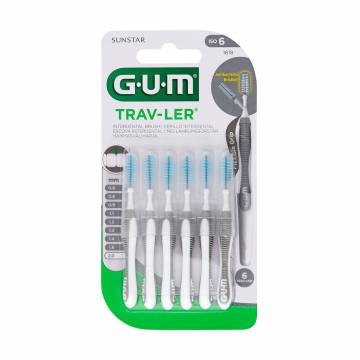 Набор межзубных щеток GUM Trav-Ler 2.0 мм, белые, 6 шт Набор межзубных щеток GUM Trav-Ler 2.0 мм, белые, 6 шт