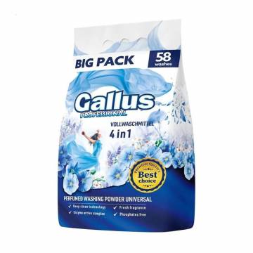 Стиральный порошок Gallus Professional Universal 4 в 1 универсальный, 58 стирок, 3.2 кг Стиральный порошок Gallus Professional Universal 4 в 1 универсальный, 58 стирок, 3.2 кг