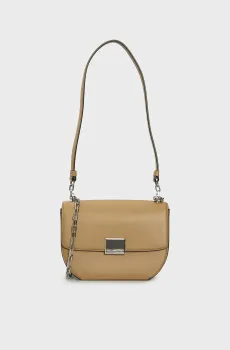 Женская бежевая кожаная сумка k forever sm crossbody Бежевый ONESIZE Karl Lagerfeld 245W3057